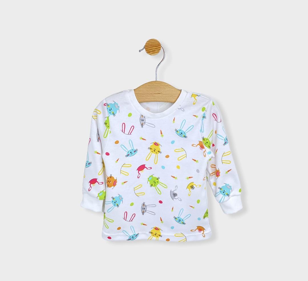 Rainy Pijama copii cu mânecă lungă Iepurași colorați