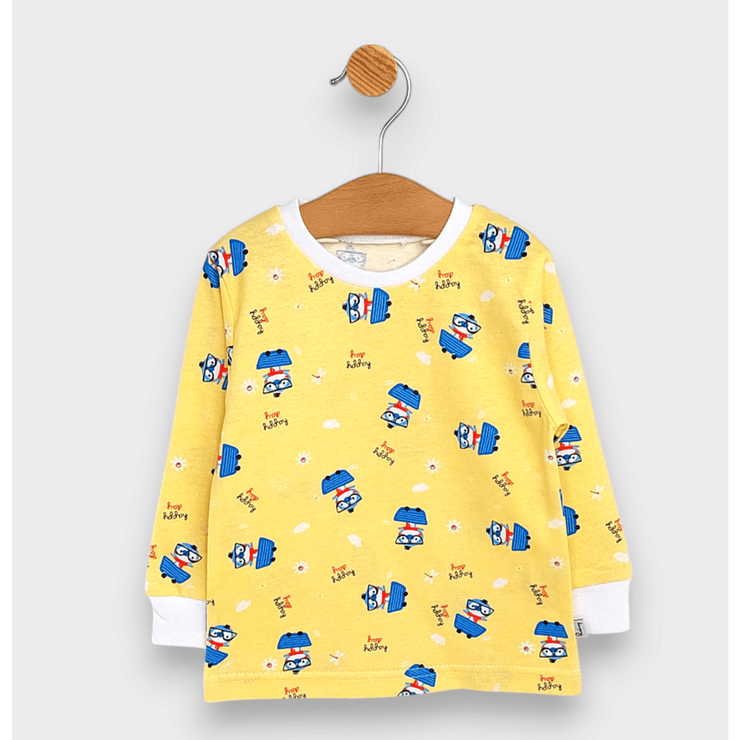 Rainy Pijama pentru copii cu mâneci lungi Pui albastru 74-110 cm.