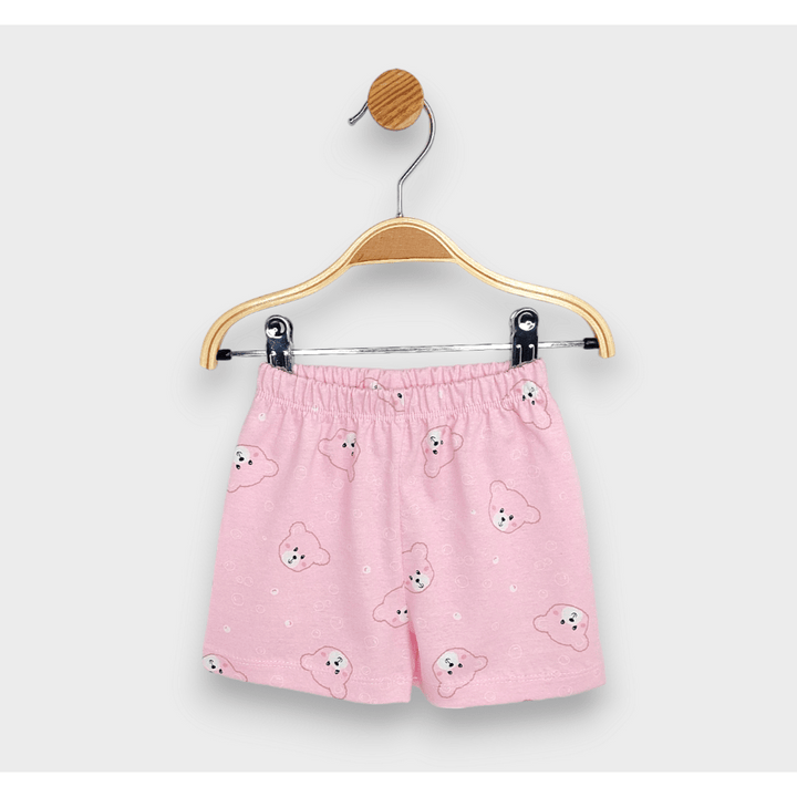 Rainy Pijama copii cu mânecă scurtă Ursuleț 74-110 cm. roz