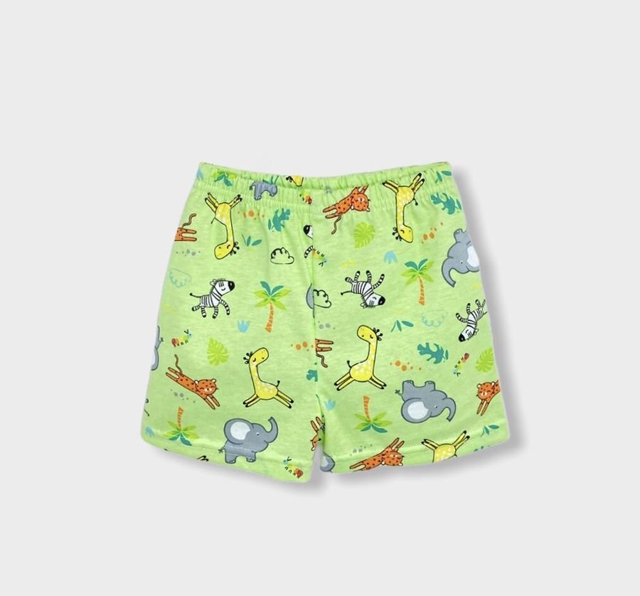 Rainy Pijamă pentru copii cu mâneci scurte Print green