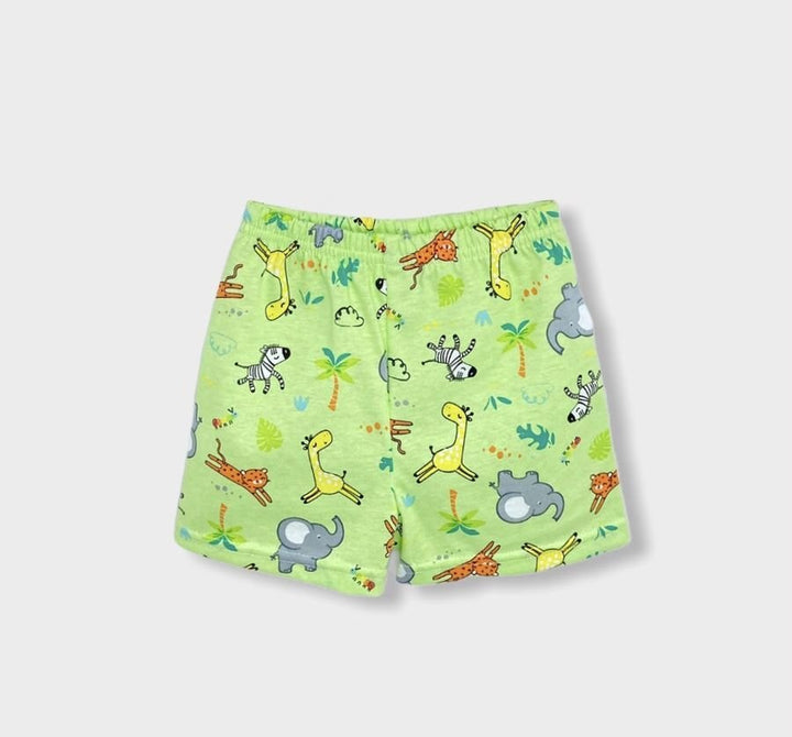 Rainy Pijamă pentru copii cu mâneci scurte Print green