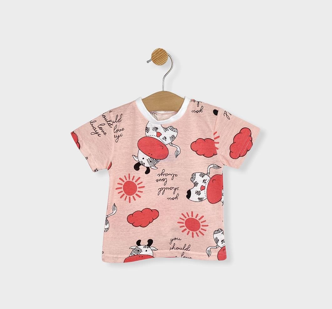 Rainy Pijama pentru copii cu mânecă scurtă Văcuță