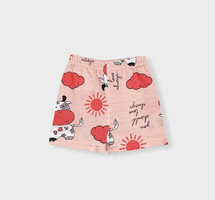 Rainy Pijama pentru copii cu mânecă scurtă Văcuță