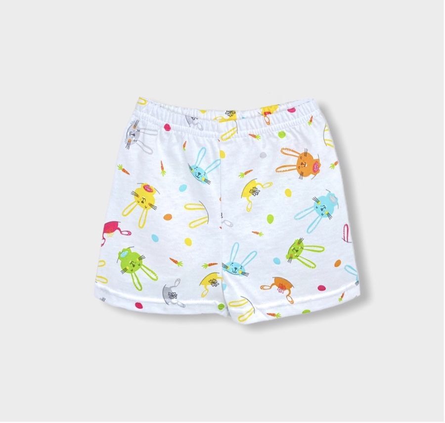 Pijama pentru fete cu mânecă scurtă Rainy Print
