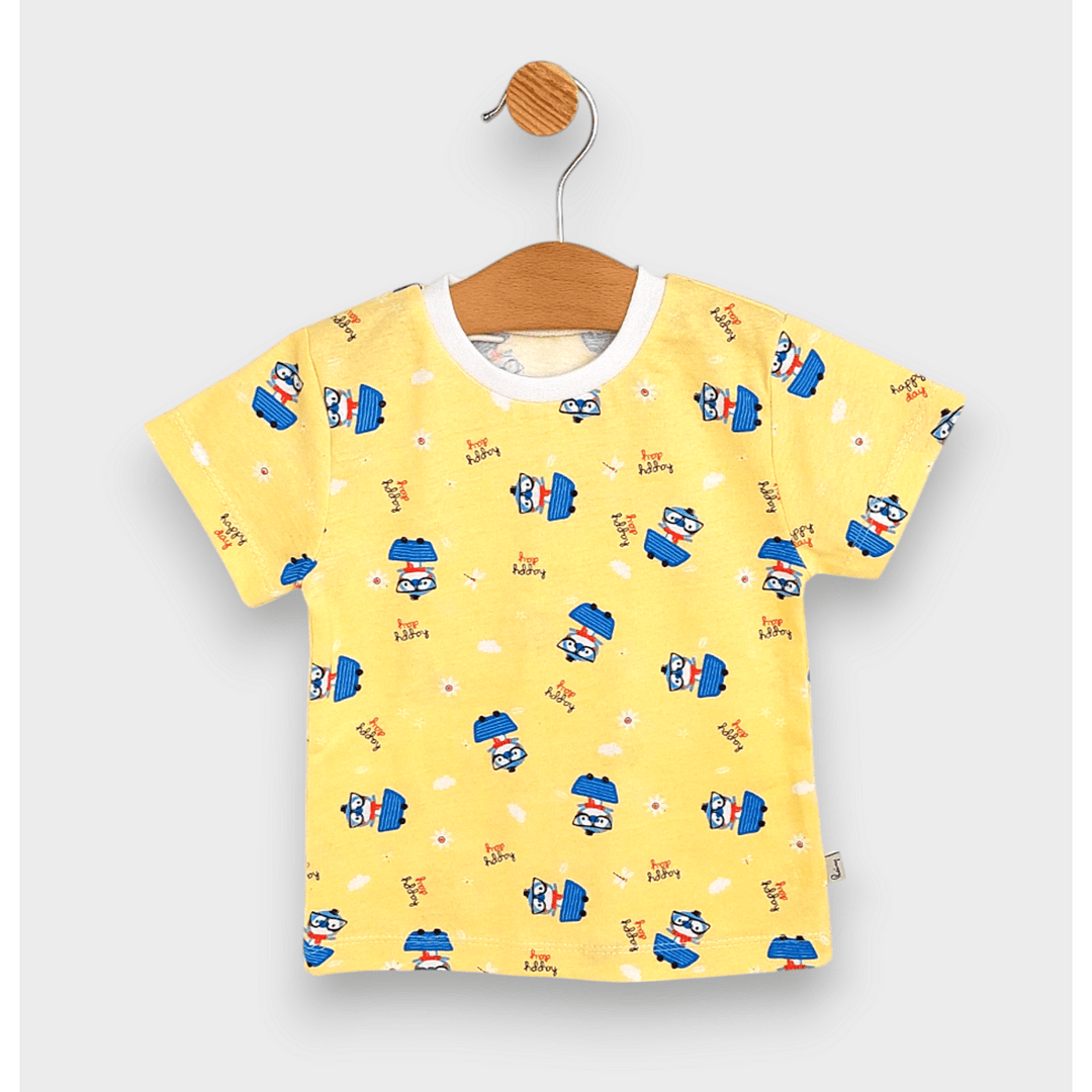 Rainy Pijama copii cu mânecă scurtă Pui albastru 74-110 cm.