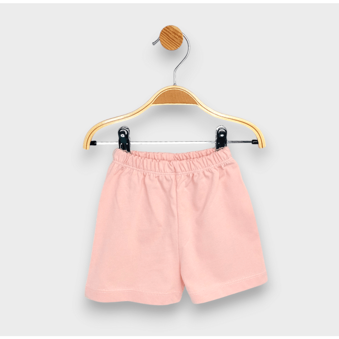 Rainy Pijama copii cu mânecă scurtă Ursuleț stelar roz 74 - 110 cm. alb/bonbon