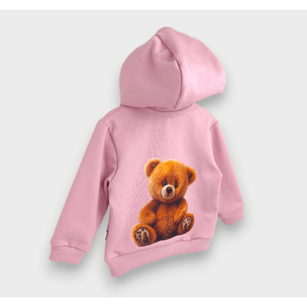 Hanorac pentru copii Rainy Cute Bear 62-92 cm, culoare roz prăfuit