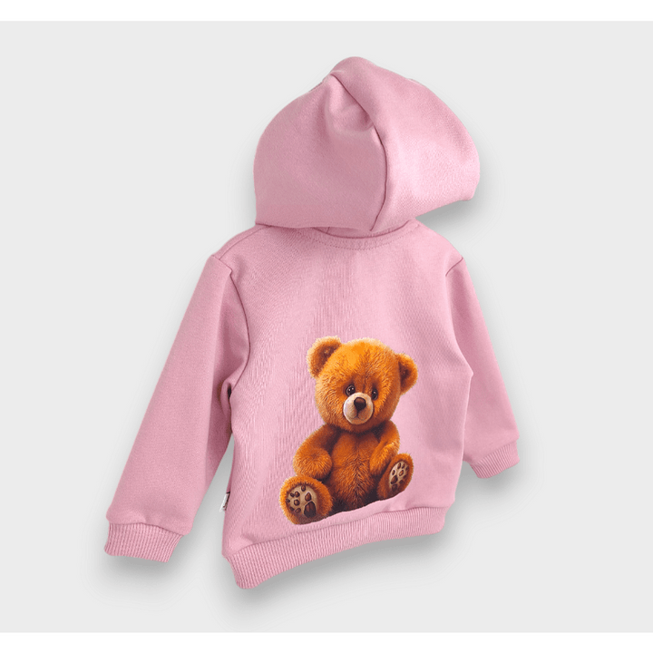 Hanorac pentru copii Rainy Cute Bear 62-92 cm, culoare roz prăfuit