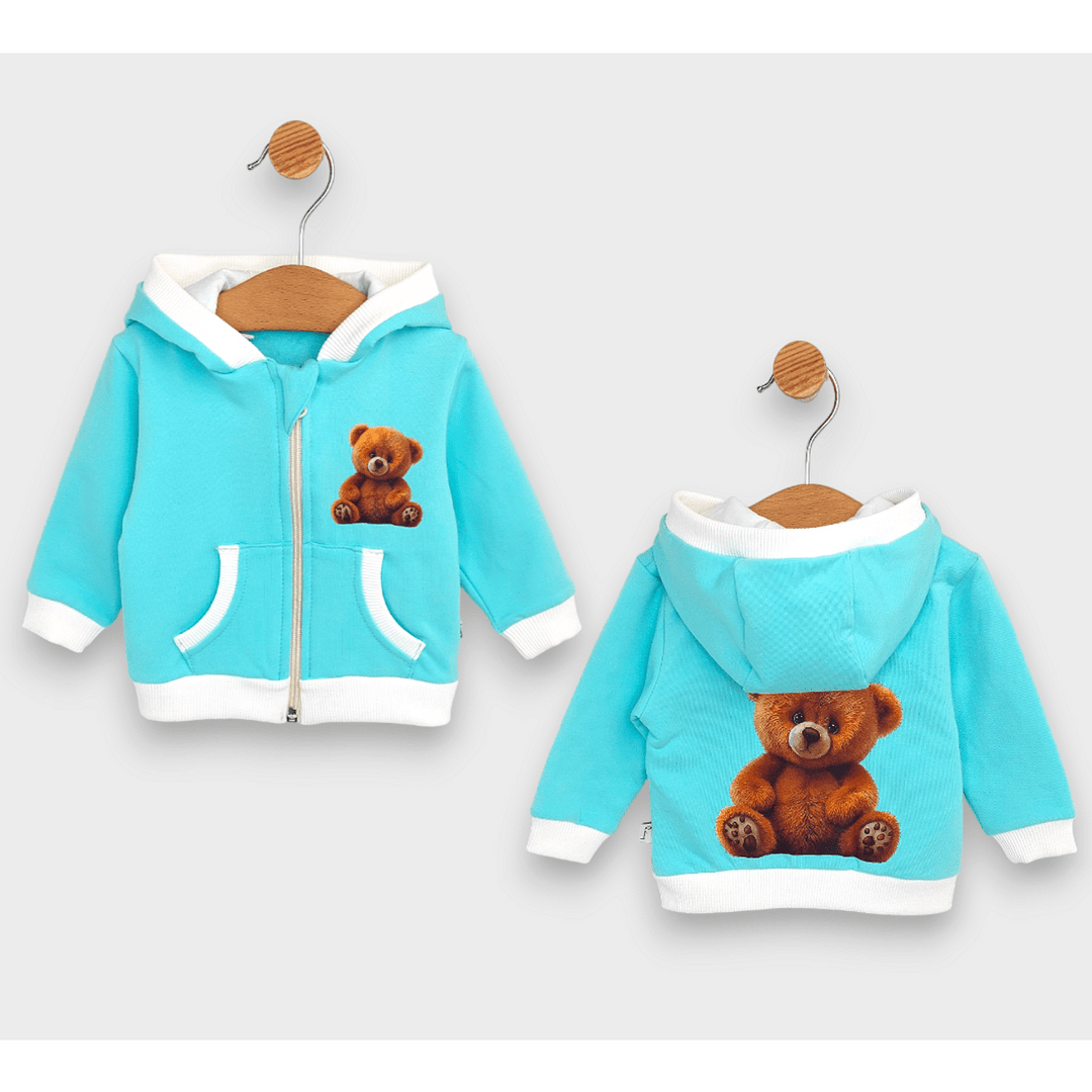 Rainy Hanorac pentru copii Cute Bear 62-92 cm. verde mentă
