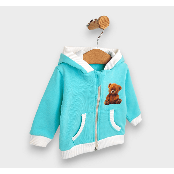 Rainy Hanorac pentru copii Cute Bear 62-92 cm. verde mentă