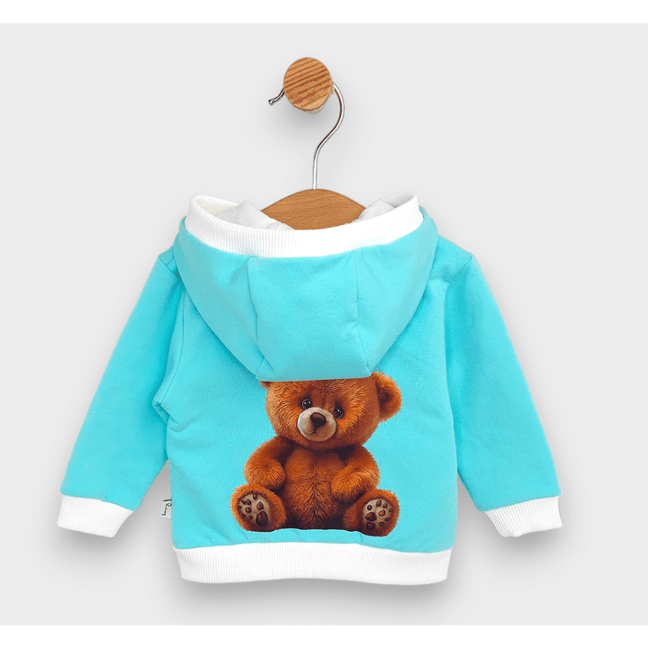 Rainy Hanorac pentru copii Cute Bear 62-92 cm. verde mentă