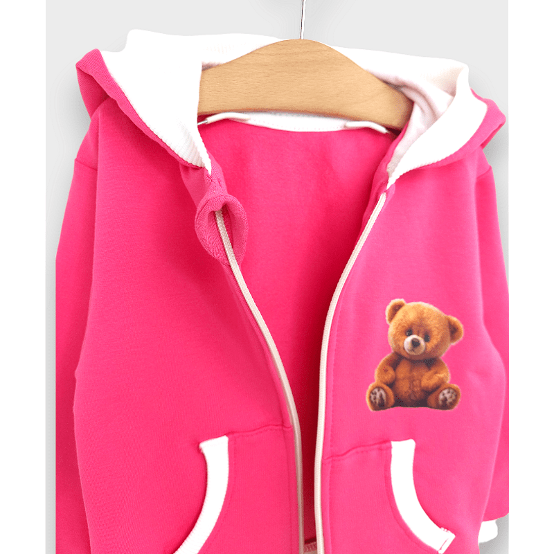 Rainy Hanorac pentru copii Cute Bear 80-92 cm. roz