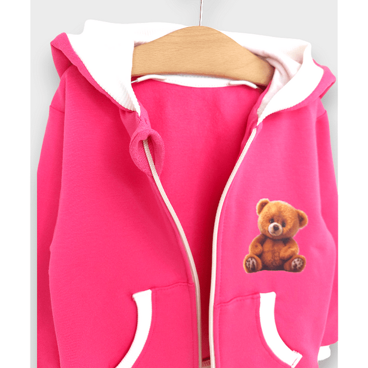 Rainy Hanorac pentru copii Cute Bear 80-92 cm. roz