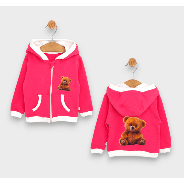 Rainy Hanorac pentru copii Cute Bear 80-92 cm. roz