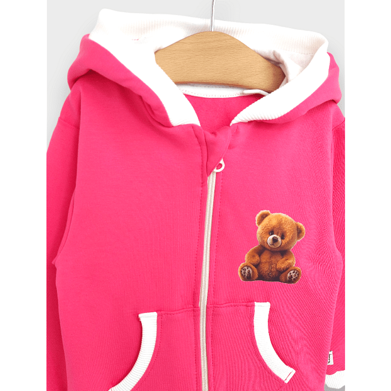 Rainy Hanorac pentru copii Cute Bear 80-92 cm. roz