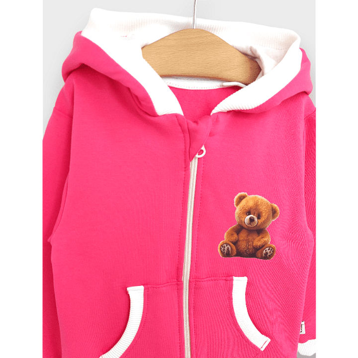 Rainy Hanorac pentru copii Cute Bear 80-92 cm. roz