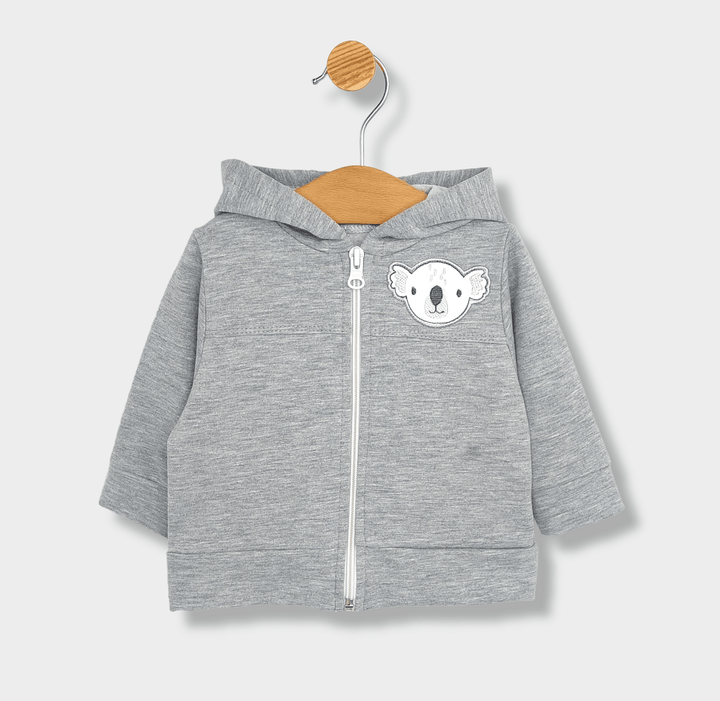 Rainy Hanorac cu glugă pentru băieți Koala 62-86cm gri melanj
