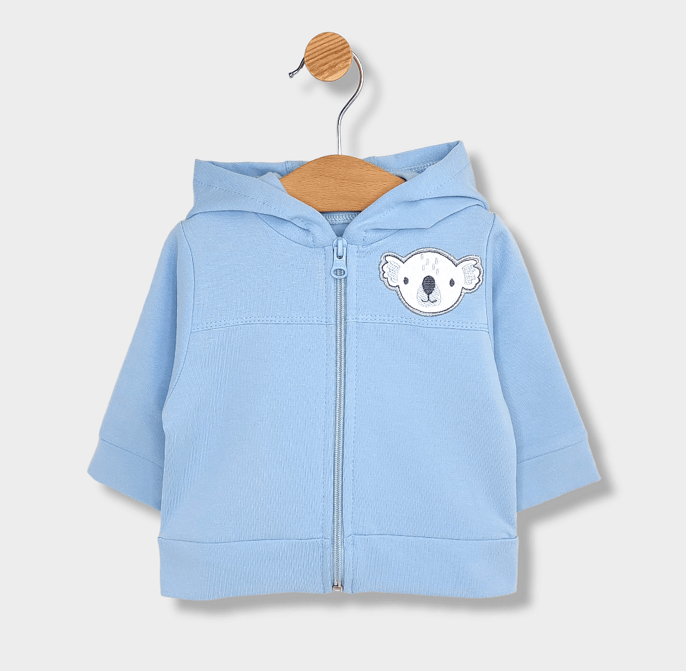 Rainy Hanorac cu glugă pentru băieți Koala 62-86cm albastru deschis