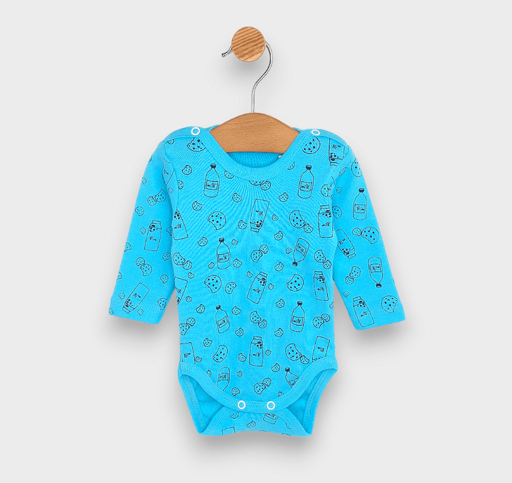 Rainy Body pentru copii cu mânecă lungă Milk 48-74 cm. turcoaz
