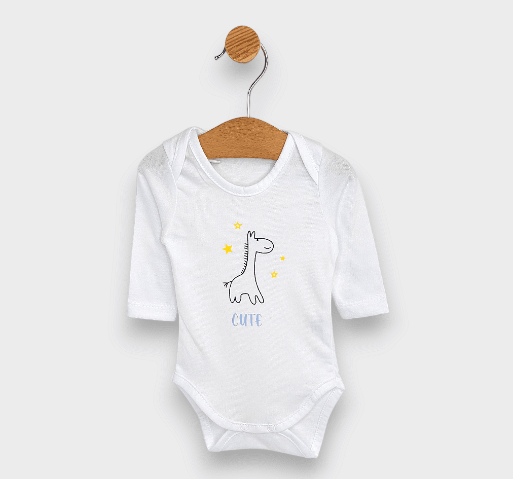 Rainy Body pentru copii cu mânecă lungă Girafă Cute 56-62 cm.