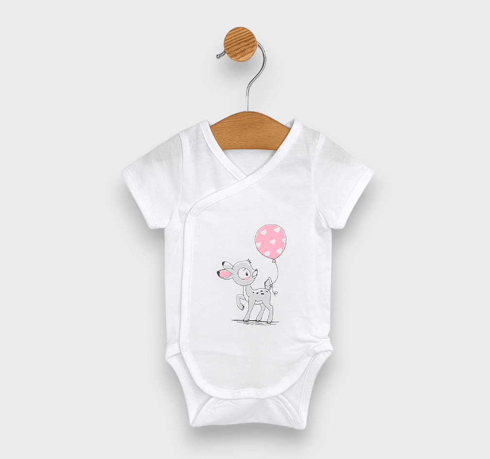 Rainy Body pentru copii cu mânecă scurtă Căprioară cu balon 56-74 cm.