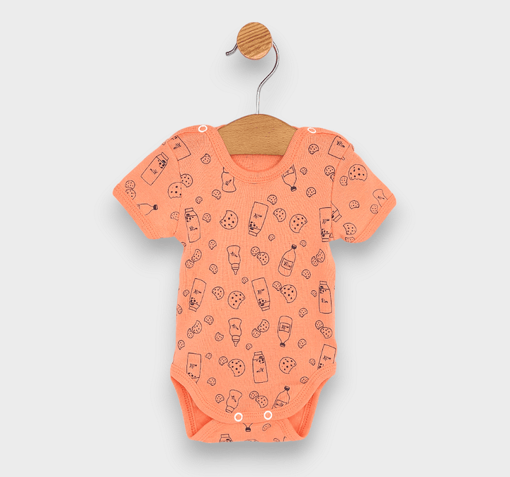 Rainy Body pentru copii cu mâneci scurte Milk 48-74 cm, portocaliu