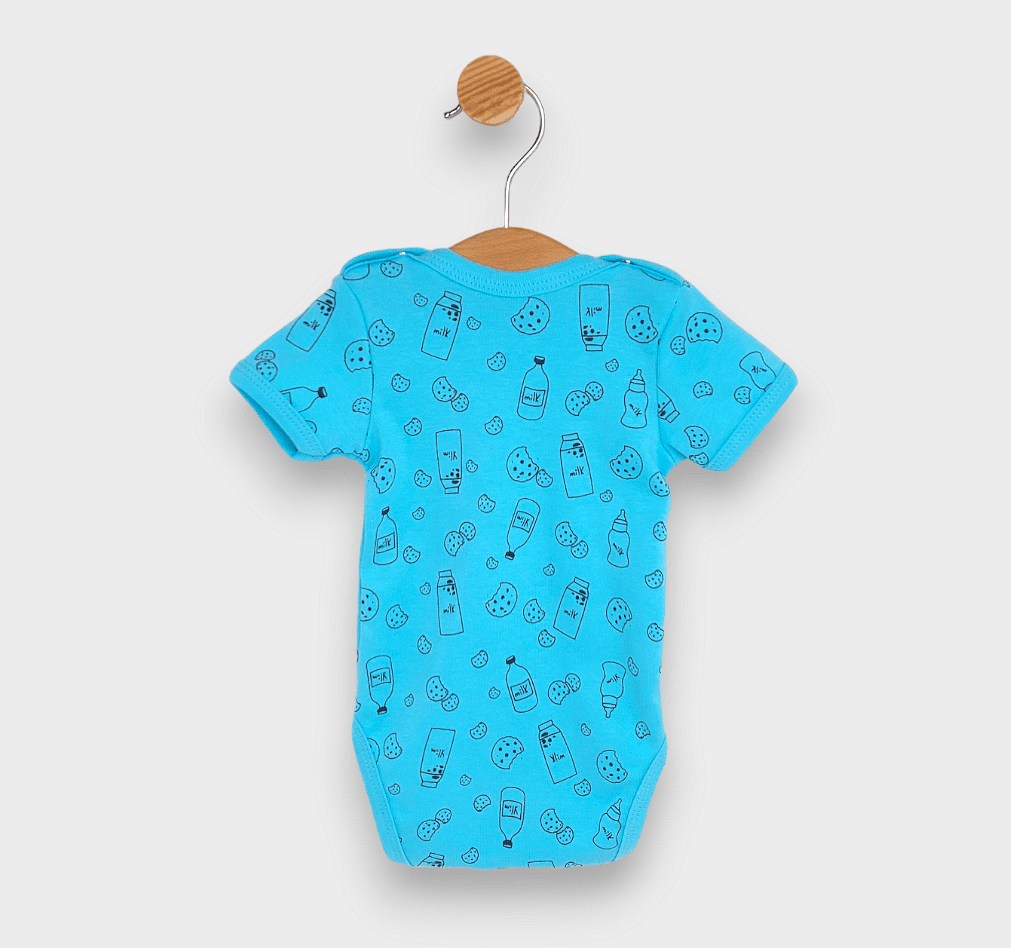 Rainy Body pentru copii cu mânecă scurtă Milk 48-74 cm. turcoaz