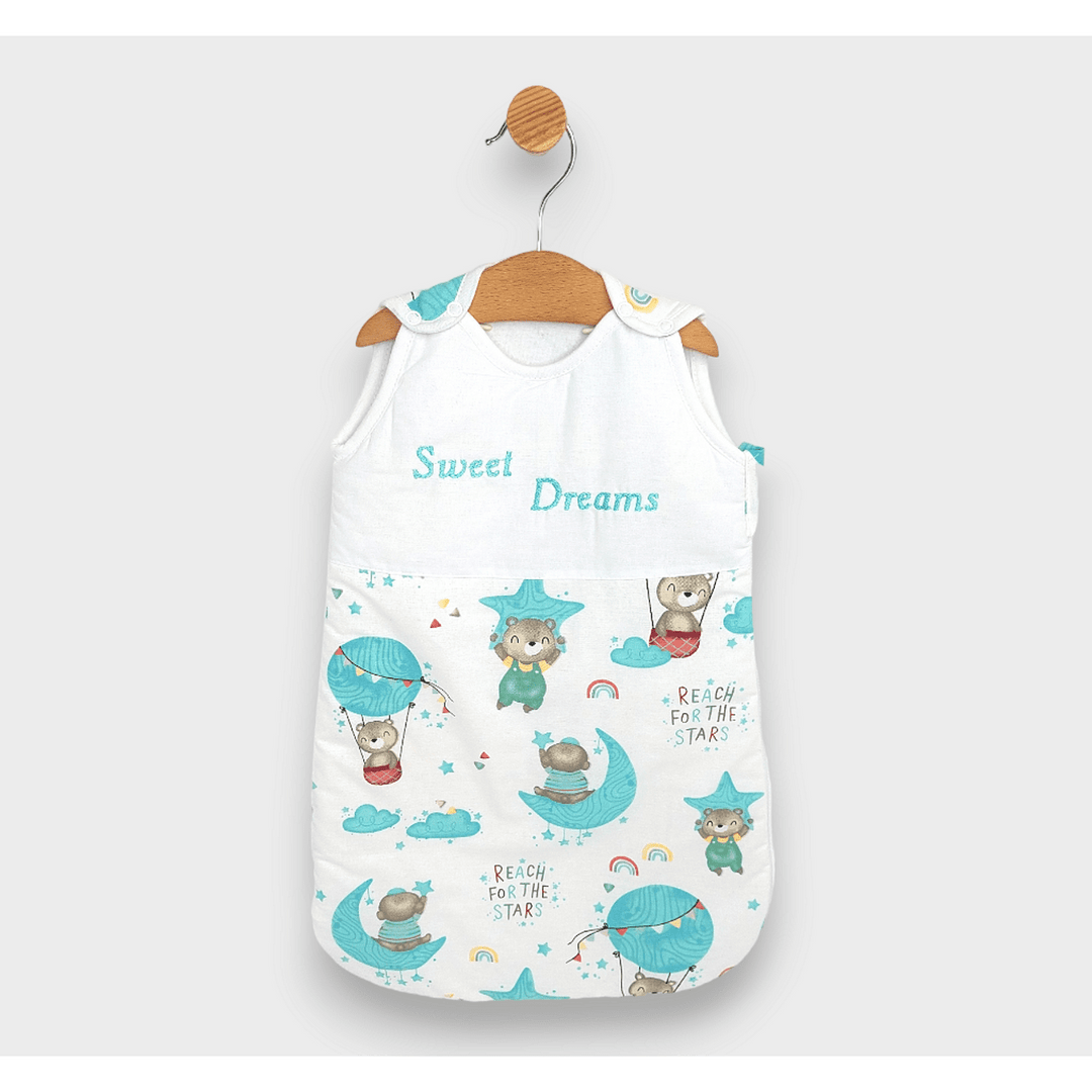 Rainy Sac de dormit pentru copii Sweet Dreams Ursuleț pe lună verde mentă