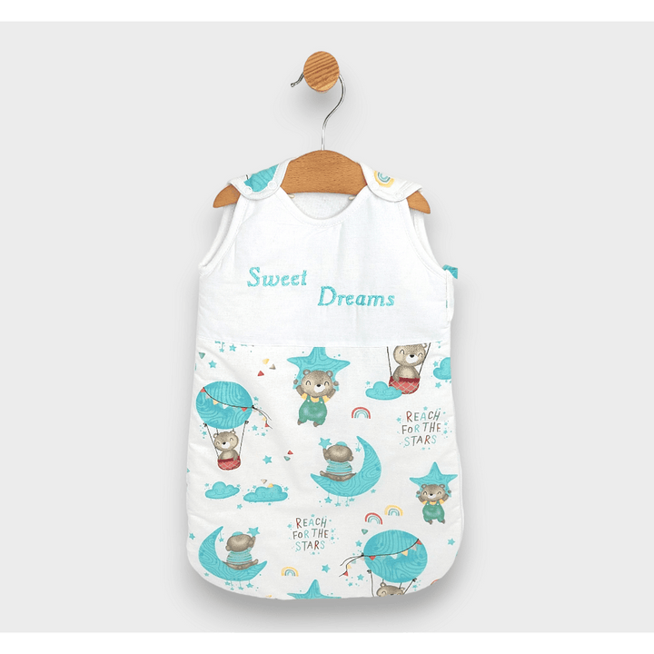 Rainy Sac de dormit pentru copii Sweet Dreams Ursuleț pe lună verde mentă