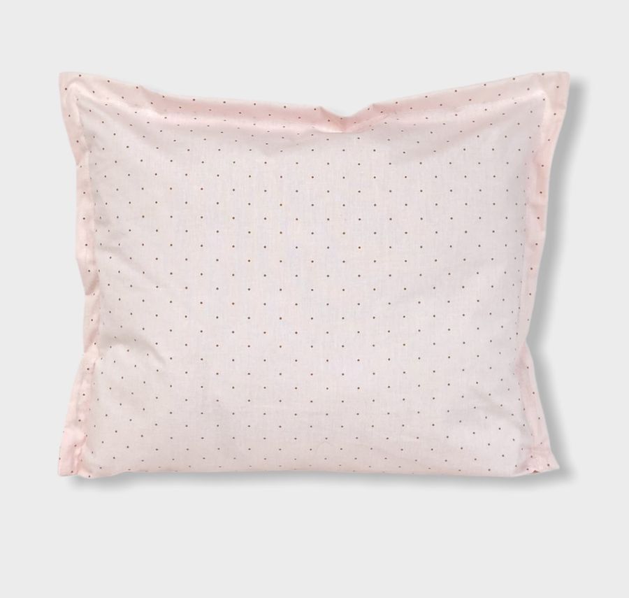 Set Rainy cu pernă pentru bebeluși și husă 30x40 cm, model Sleepy roz