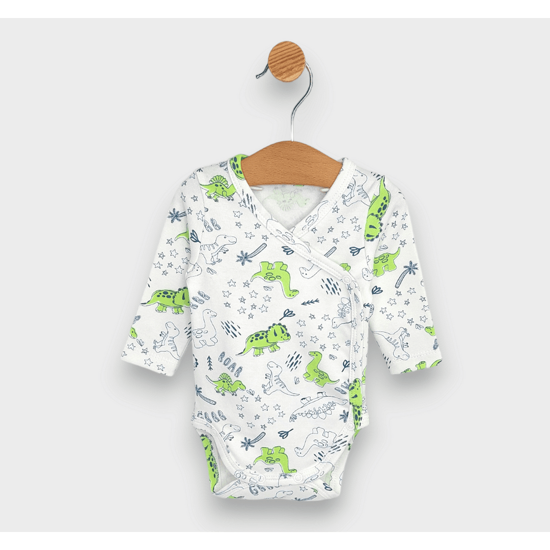 Rainy Set de 2 body-uri 48 - 68 cm. Dinozauri cu palmieri / kiwi