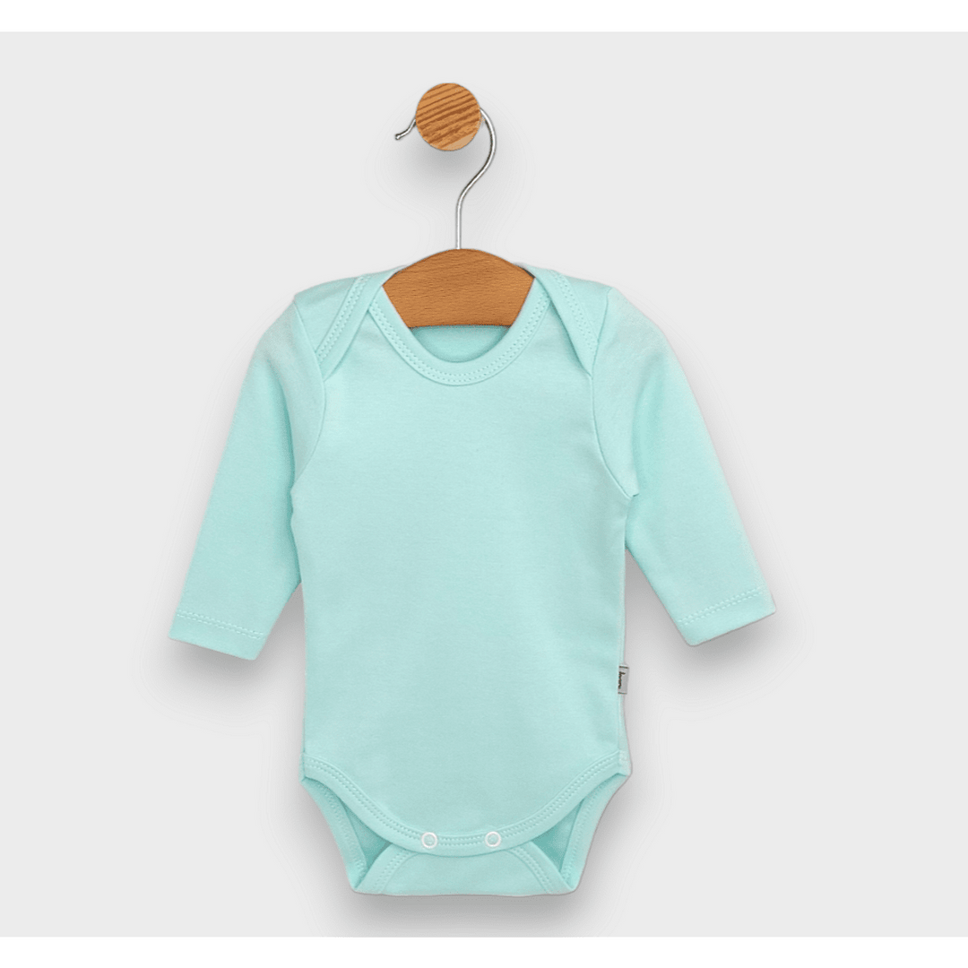 Rainy Set de 2 body-uri 48 - 68 cm. Ursuleți gri Baby /verde mentă