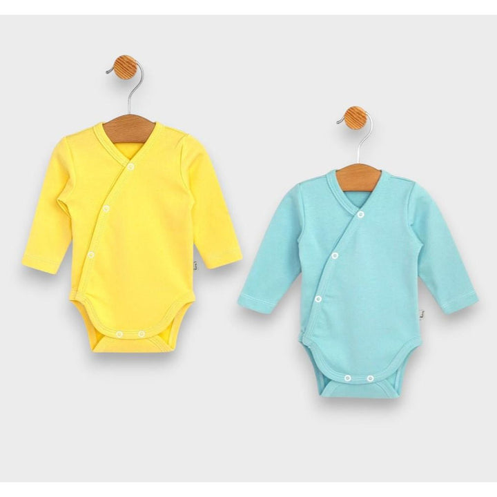 Rainy Set de 2 body-uri 56 - 68 cm galben/aqua