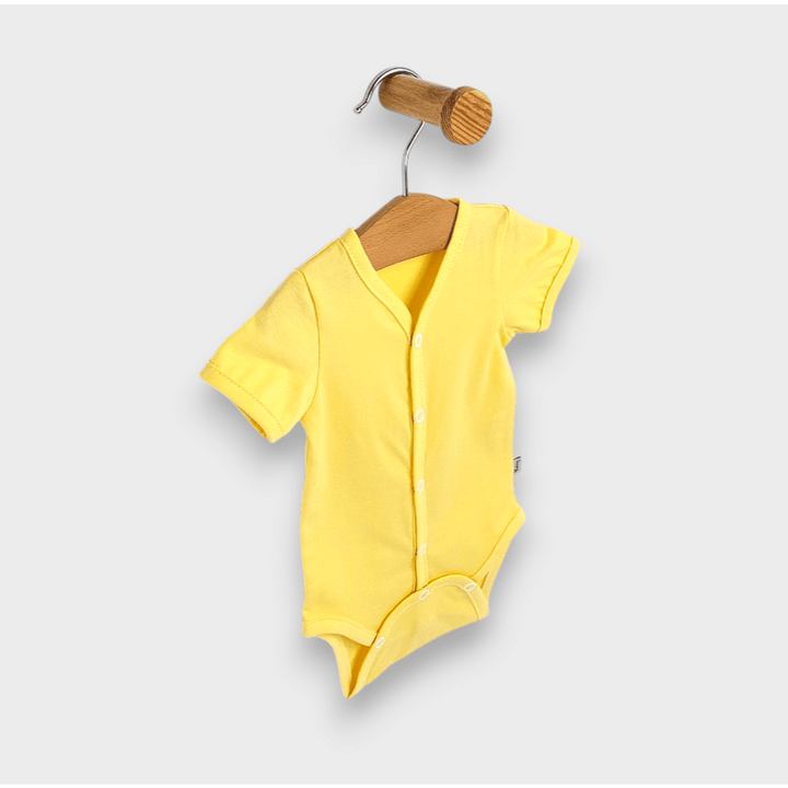 Set de 2 body-uri Rainy cu mânecă scurtă, 56-80 cm, în culorile ananas/măr