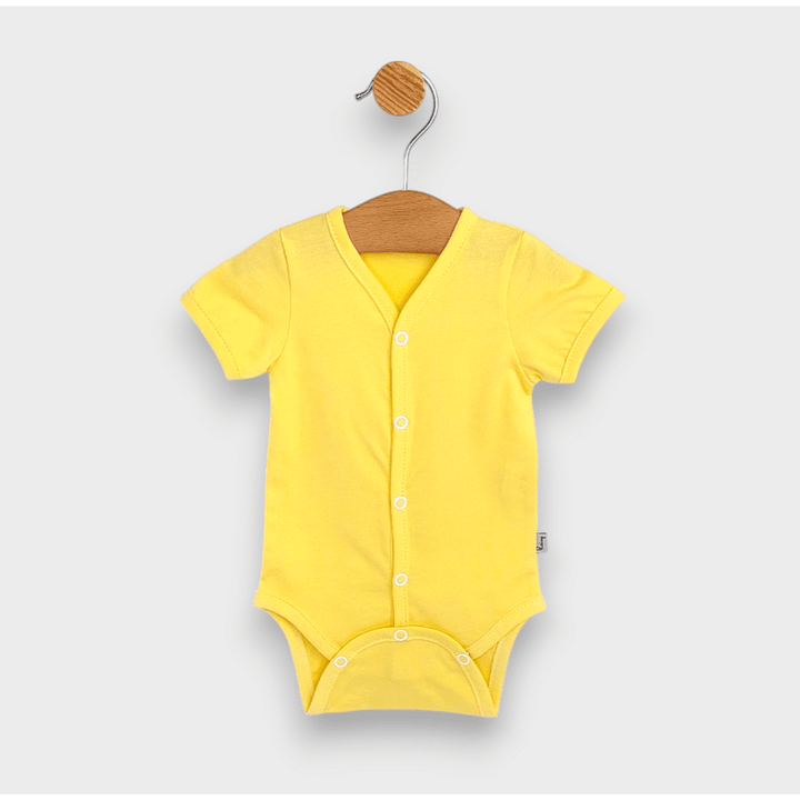 Set de 2 body-uri Rainy cu mânecă scurtă, 56-80 cm, în culorile ananas/măr