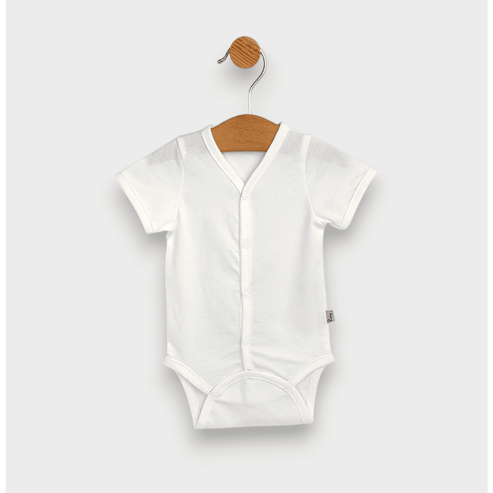 Set de 2 body-uri Rainy cu mânecă scurtă, 56-80 cm, culoare latte/ecru