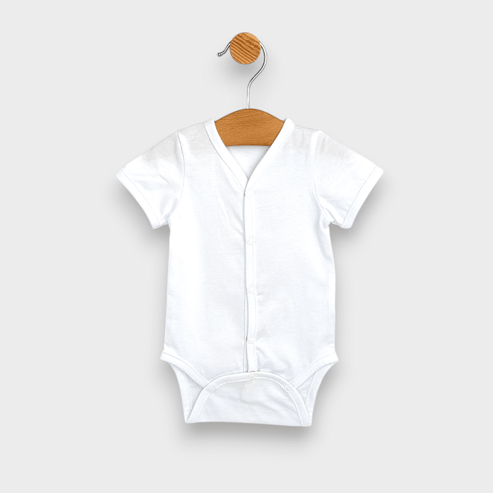Set de 2 body-uri Rainy cu mânecă scurtă, 56-80 cm, albastru deschis/alb