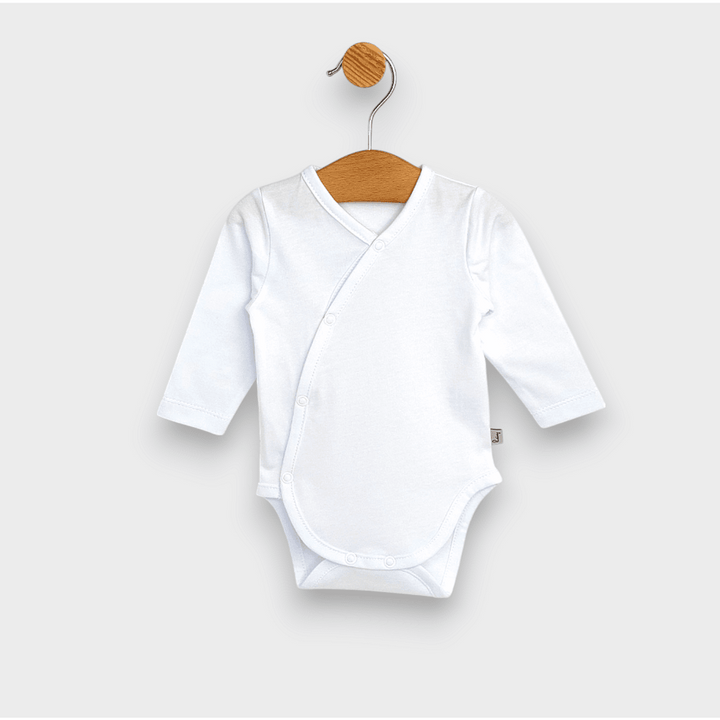Rainy Set de 3 body-uri cu mânecă lungă 48 - 80 cm. alb/latte/ecru