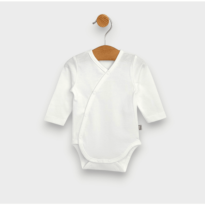 Rainy Set de 3 body-uri cu mânecă lungă 48 - 80 cm. alb/latte/ecru