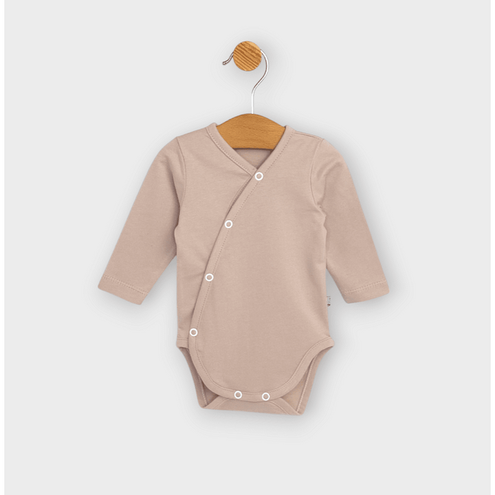 Rainy Set de 3 body-uri cu mânecă lungă 48 - 80 cm. alb/latte/ecru