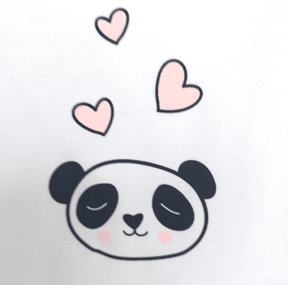 Rainy Set body-uri 3 piese 56-68 cm Panda cu inimioare