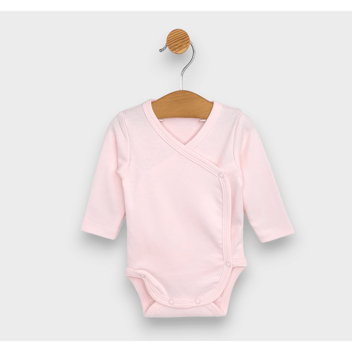 Set de body-uri Rainy din 3 piese, cu mâneci lungi, 48 - 68 cm, roz/roz prăfuit/cacao cald