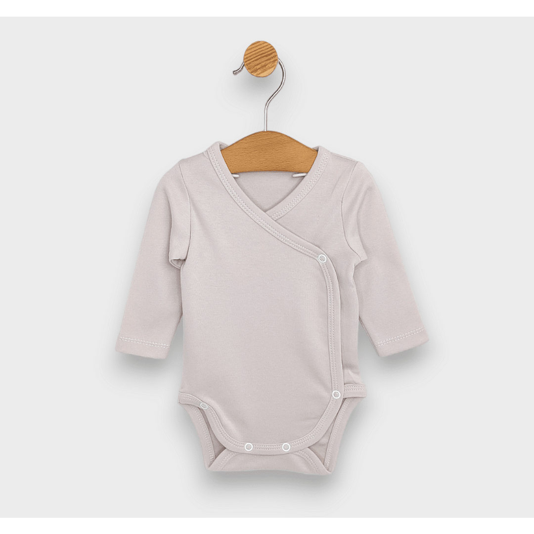 Set de body-uri Rainy din 3 piese, cu mâneci lungi, 48 - 68 cm, roz/roz prăfuit/cacao cald