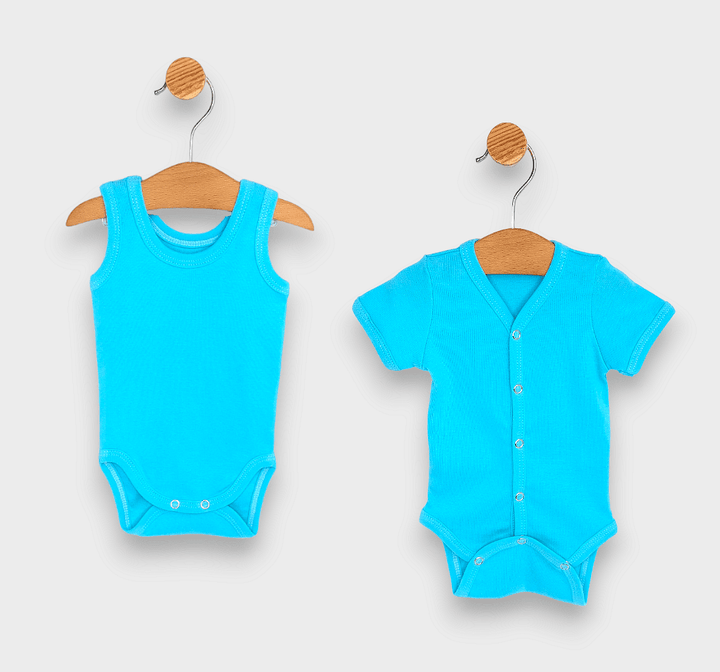Rainy Set de body-uri din 2 piese 56 - 86 cm turcoaz