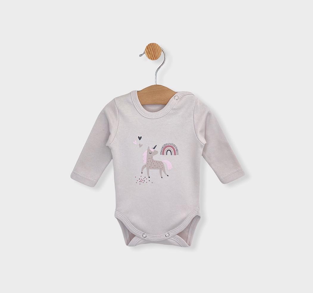 Rainy Set de 3 body-uri, ecru delicat/pudră de trandafir, 56-68 cm