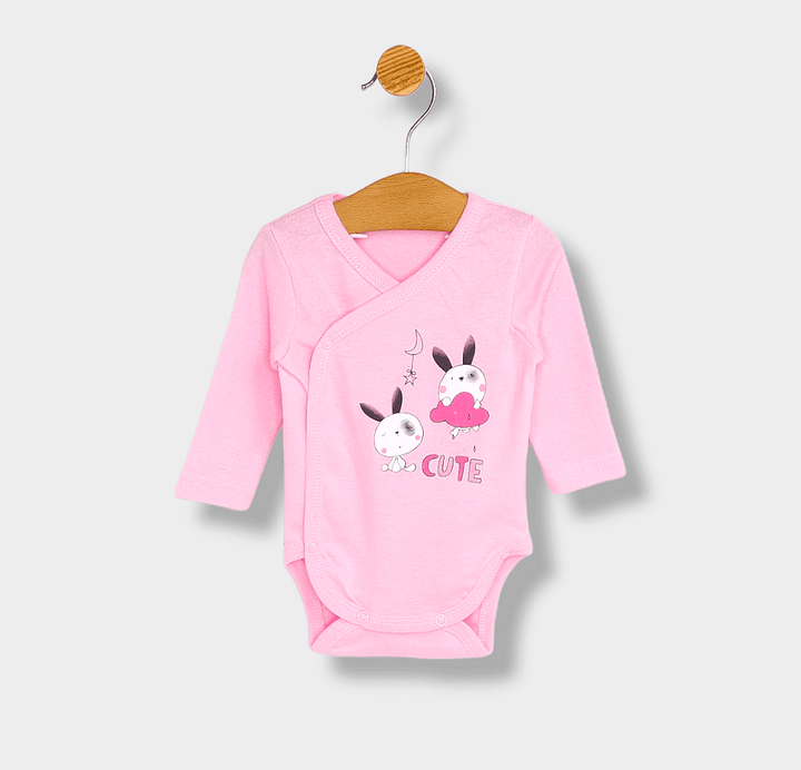 Set de 3 body-uri Rainy Cute roz 56-74 cm
