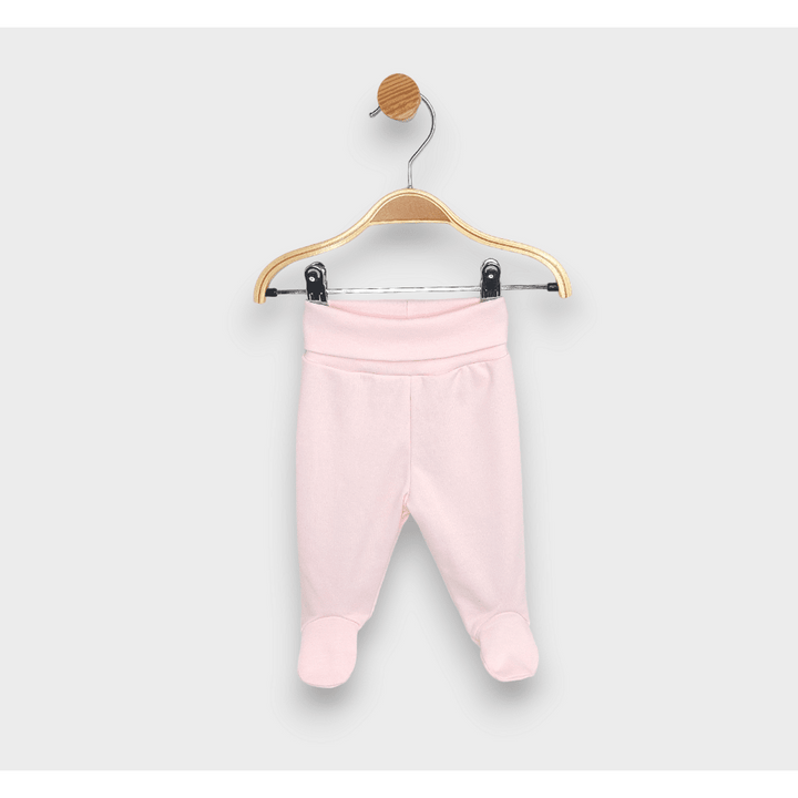 Set de 2 perechi de pantalonași cu botoșei Rainy cu talie pliabilă, 48 - 68 cm. Inimioare roz și gri / roz