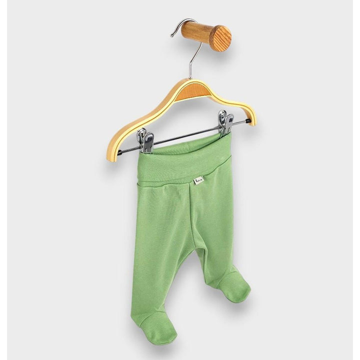 Rainy Set de 2 pantalonași cu botoșei cu talie pliabilă 56 - 68 cm, migdal/pădure