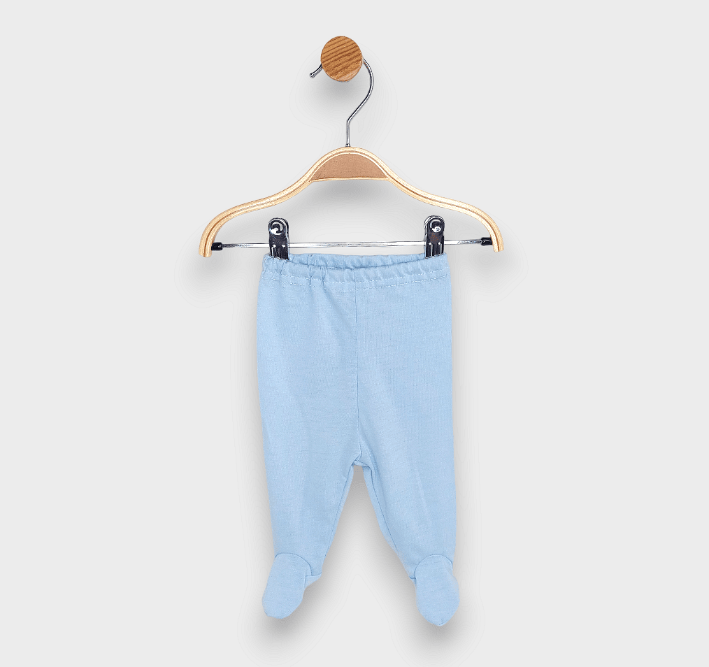 Rainy Set de două perechi de pantalonași cu botoșei pentru bebeluși 56-74 cm, albastru/imprimeu