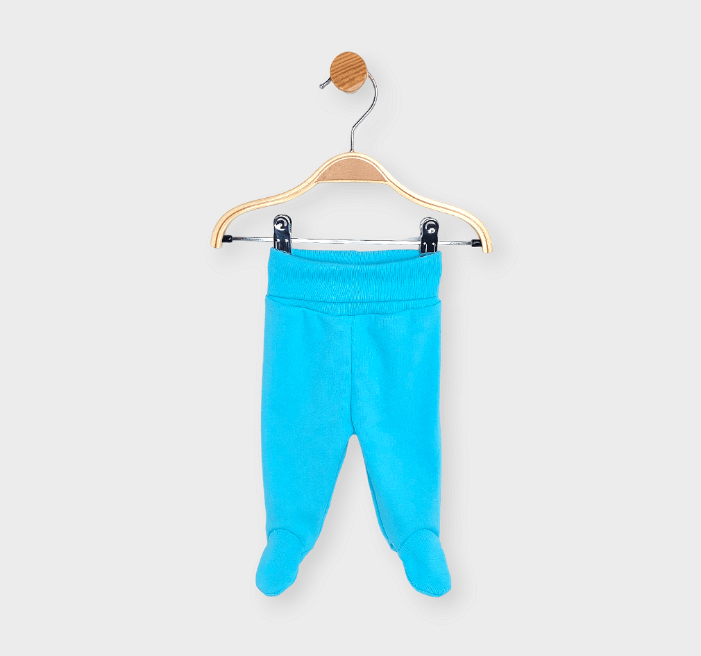 Set de pantalonași cu botoșei scurți Rainy, 3 piese, cu talie pliabilă, 56 - 62 cm, alb/albastru/albastru închis